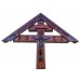 КС-18 Крест сосновый лакированный "Иисус с распятием" с крышей